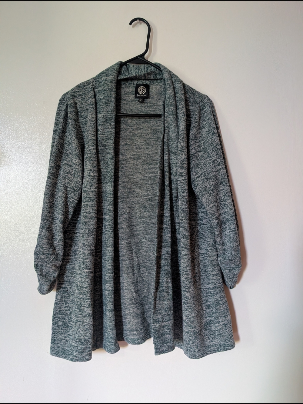 Green Open-Front Women's Cardigan Sweater